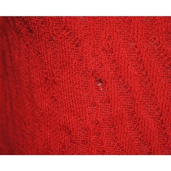 St. John Red Zebra Pattern Knit Turtleneck Sleeveless Top- P (S) - Picture 7 of 8